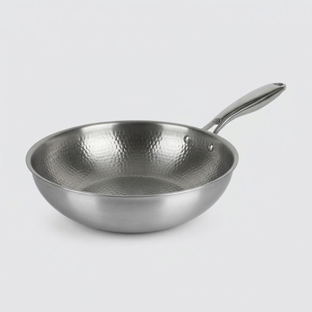 Pure Titanium Wok Pan | Flat Bottom