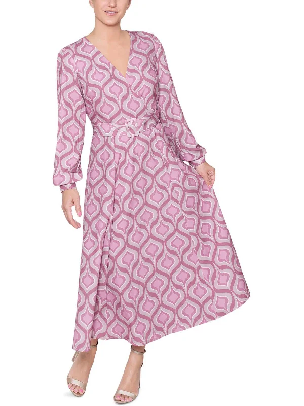 Now or Never floral dressWomens Surplice Long Maxi Dress
