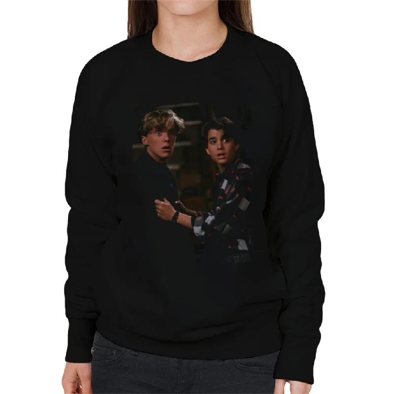 Discount Days graphic gym sweatshirtWeird Science Wyatt And Gary Women's Sweatshirt
