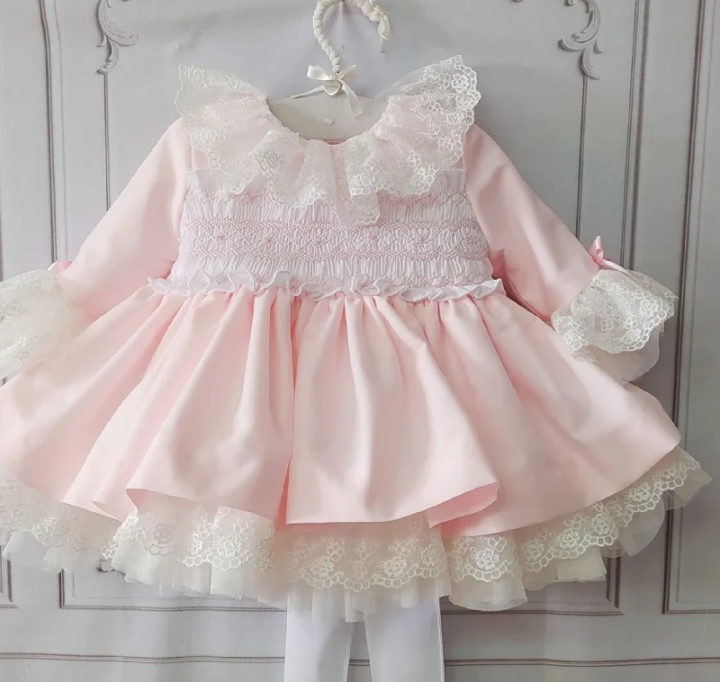 Must-Have Deals bohemian dressPink Hand Smocked Dress