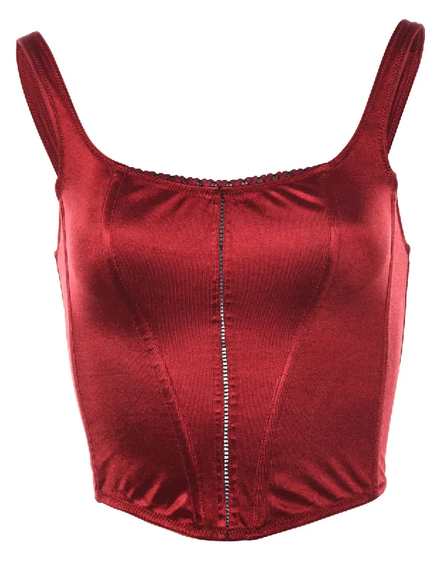 Limited Time Discount weather-resistant jacketMaroon Classic Corset Top - XS