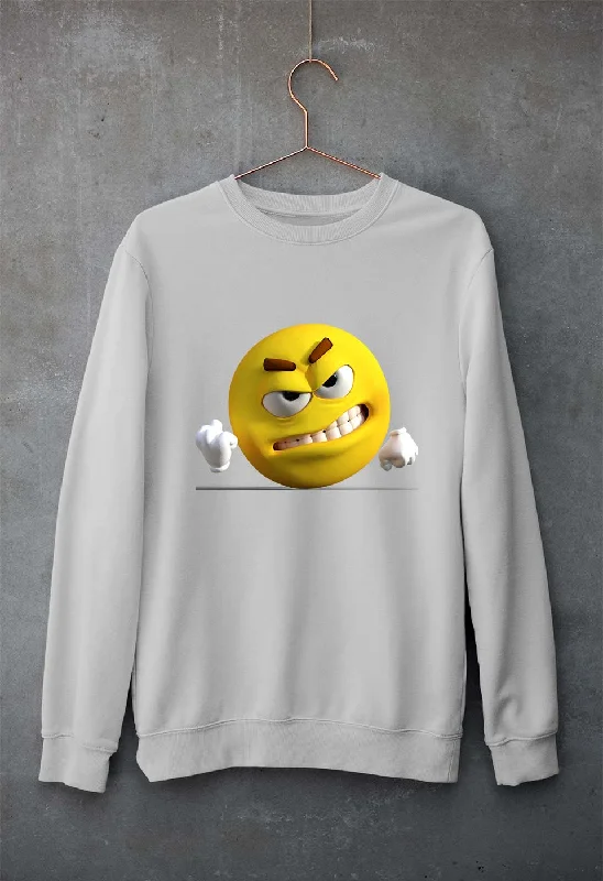 Early Access cool activewear hoodieAngry Emoji Unisex Sweatshirt for Men/Women