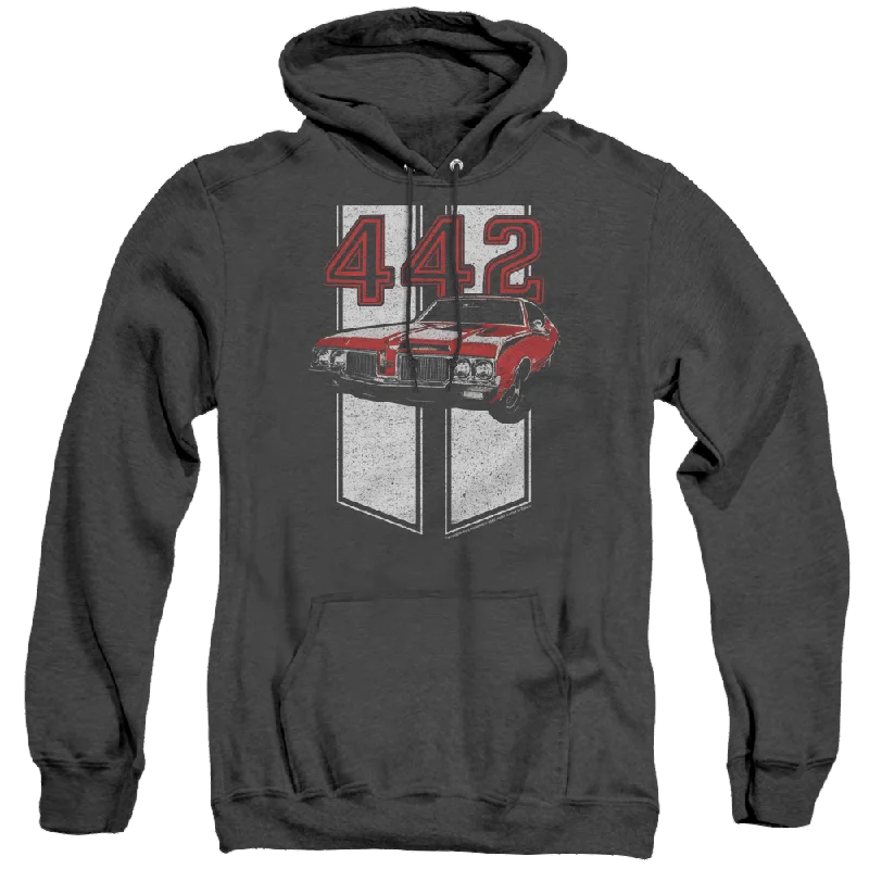 Quick Sale minimalist hooded sweatshirtOldsmobile 442 - Heather Pullover Hoodie