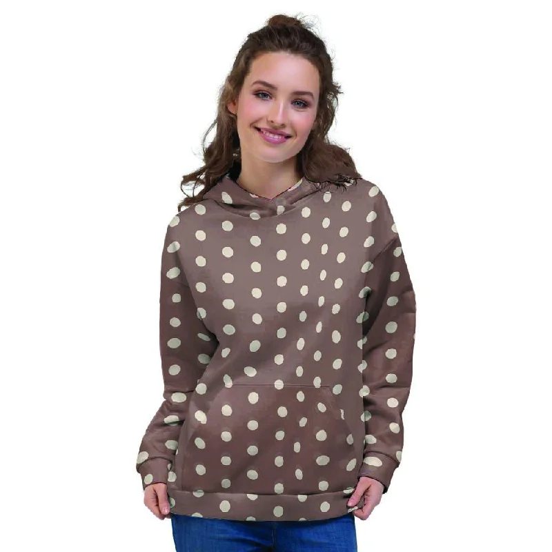Price Fest Brown Tiny Polka Dot Women's Hoodie