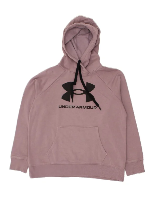 New Deals UNDER ARMOUR Mens Graphic Hoodie Jumper Medium Pink Cotton