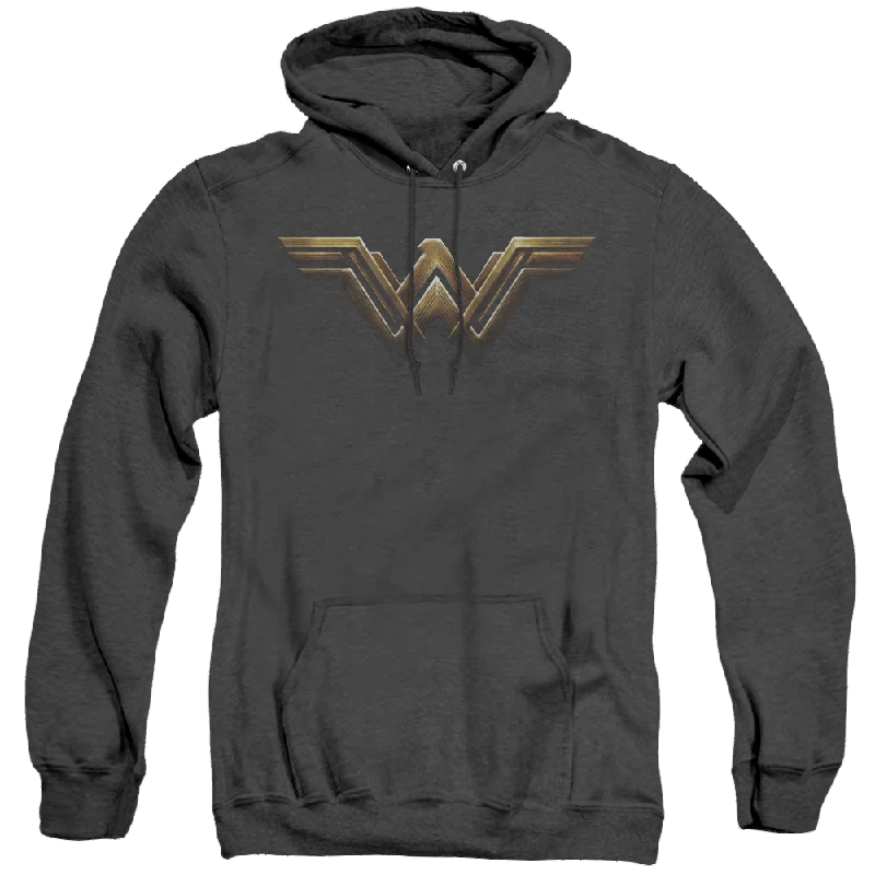 New Markdowns premium hoodieJustice League Movie Wonder Woman Logo - Heather Pullover Hoodie