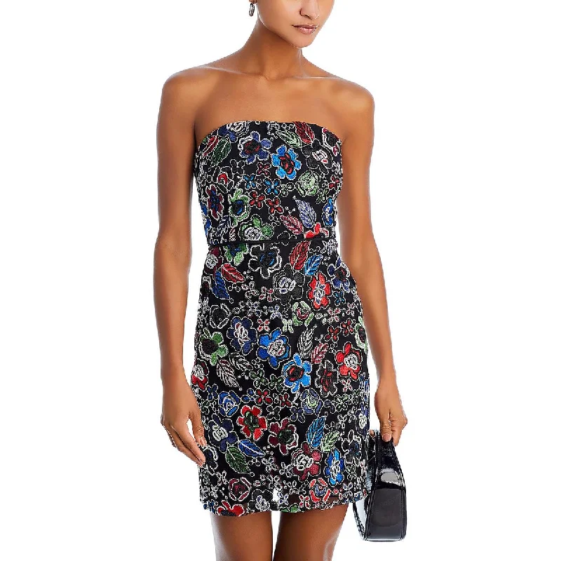 Huge Discounts boho dressSam Edelman Womens Embroidered Floral Cocktail And Party Dress