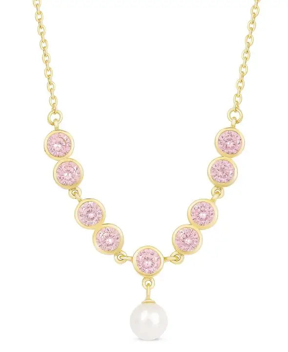 Super Bargain long sleeve dressLily Nily Pink CZ Necklace