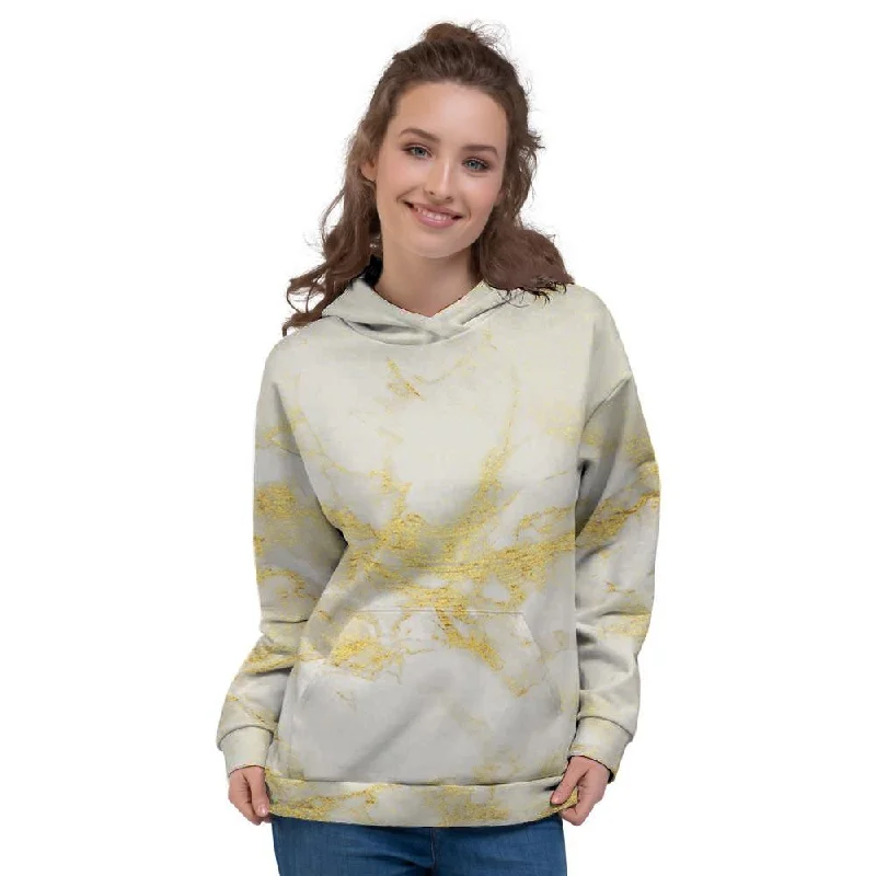 Steals and Deals Gold Marble Women's Hoodie