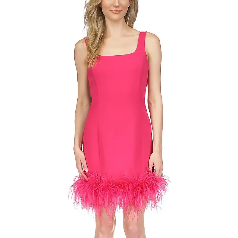 Don't Miss flowy maxi dressMICHAEL Michael Kors Womens Feather Trim Mini Cocktail And Party Dress