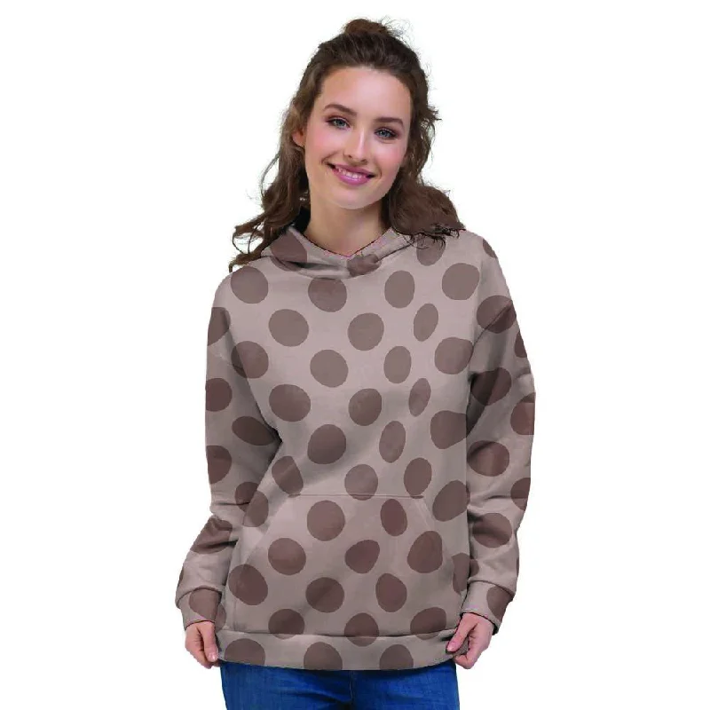 Savings Alert Brown Polka Dot Women's Hoodie