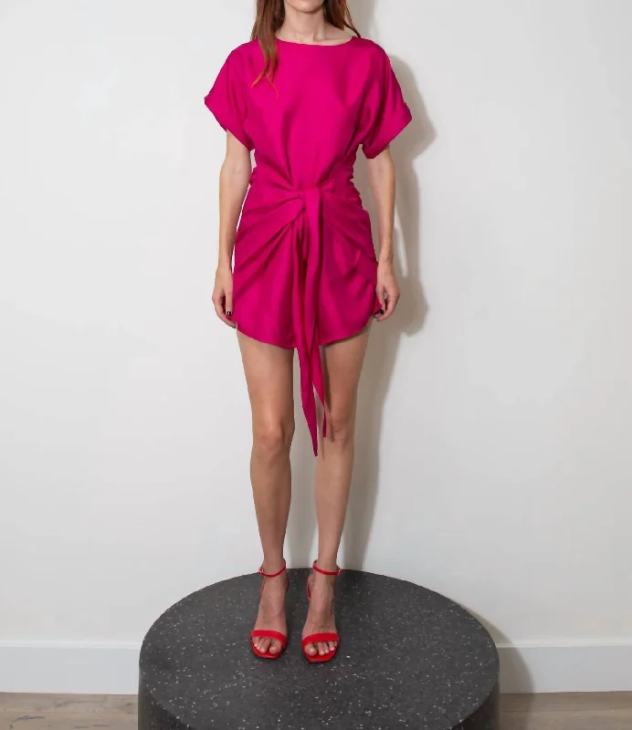 Final Clearance statement dressLaurel Dress In Fuchsia