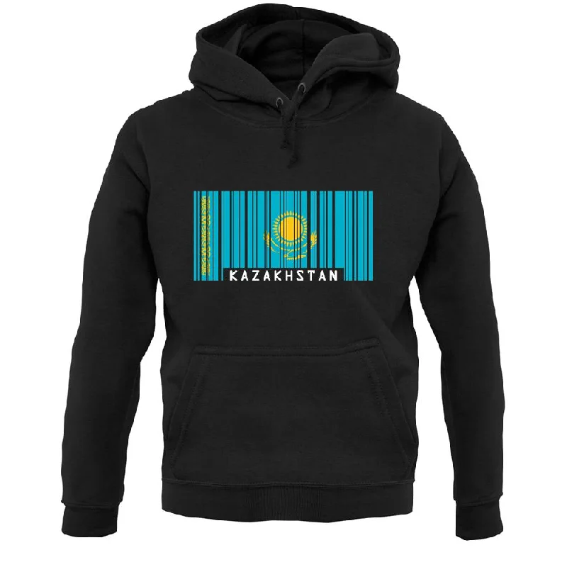 Deal Mania Kazakhstan Barcode Style Flag Unisex Hoodie