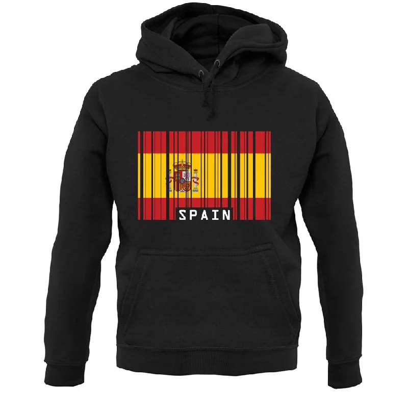 Deal Mania Spain Barcode Style Flag Unisex Hoodie