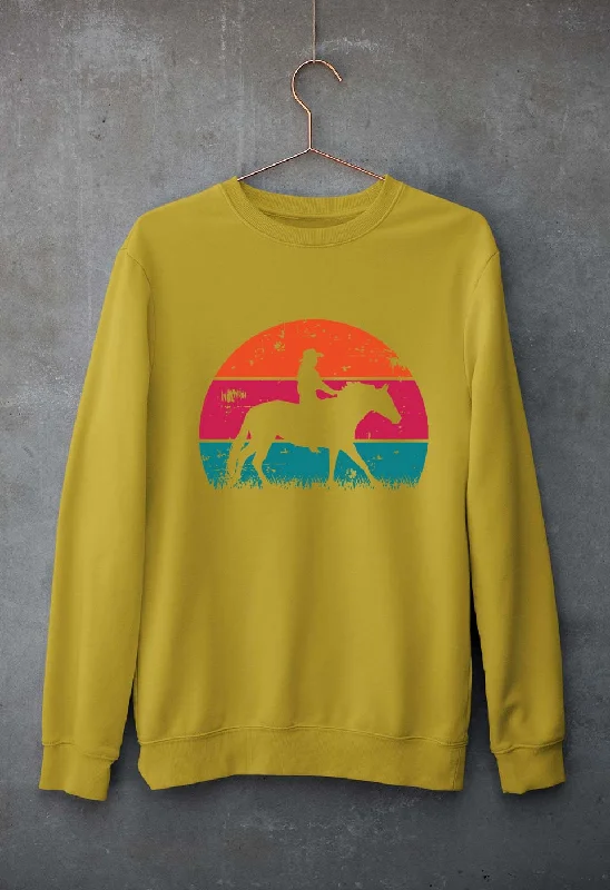 Low Prices cozy gym sweatshirtHorse Riding Unisex Sweatshirt for Men/Women