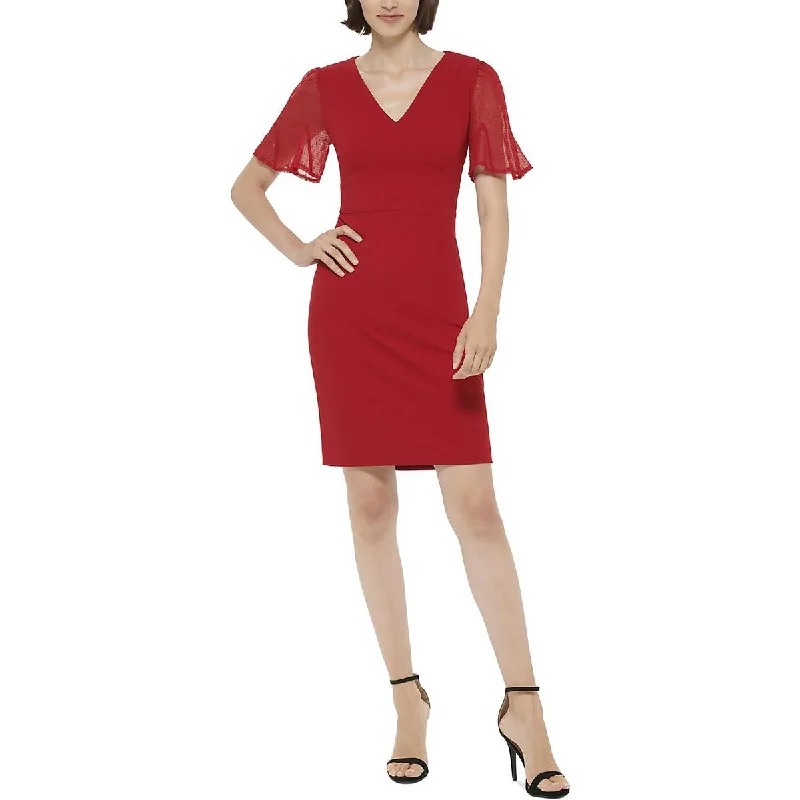 Deal Explosion pleated maxi dressDKNY Womens Stretch Mini Sheath Dress