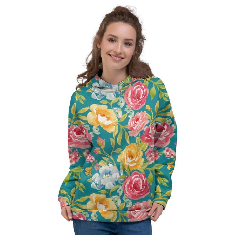 Bargain Prices Colorful Rose Flower Women's Hoodie