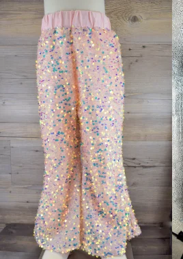 Price Meltdown puff sleeve dressSequin Bell Bottoms