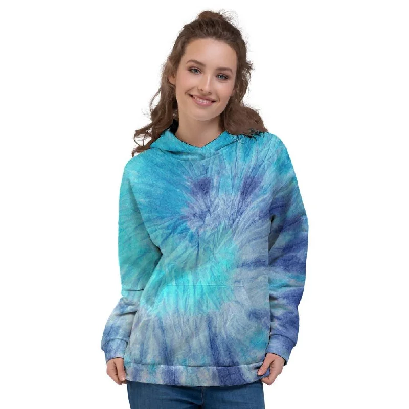 Super Bargain Blue Tie Dye Women's Hoodie