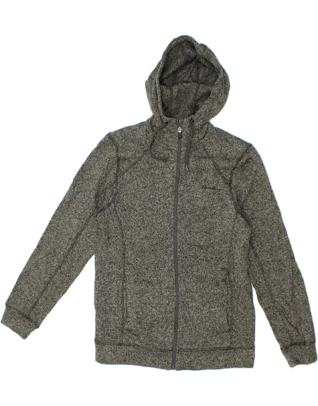 Don't Wait EDDIE BAUER Mens Zip Hoodie Sweater Small Grey