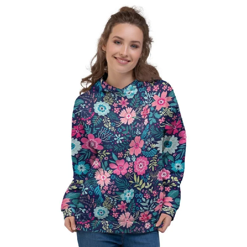 Low Prices Cute Flower Floral Print Women's Hoodie