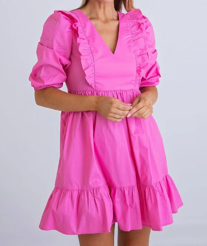Don't Wait one-shoulder dressMarlie Dress In Pink