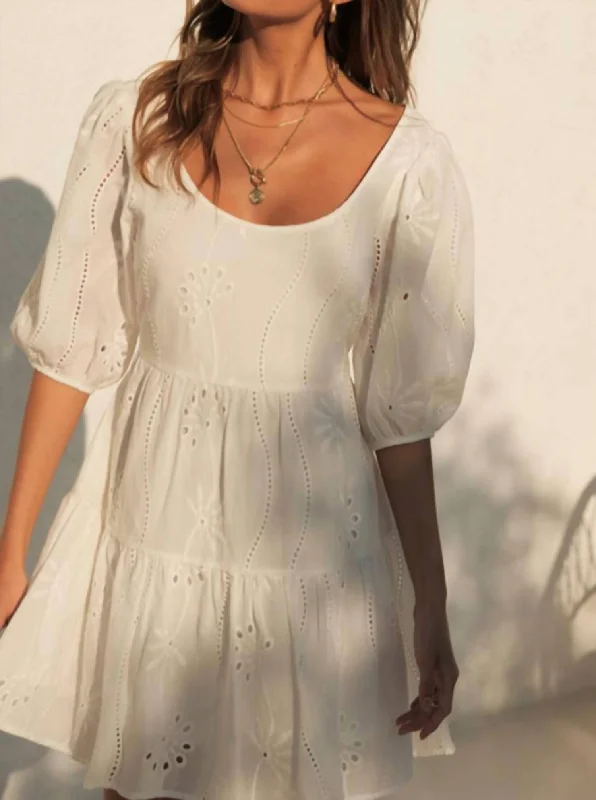 Clearance Event statement dressThe Knowles Babydoll Dress In White