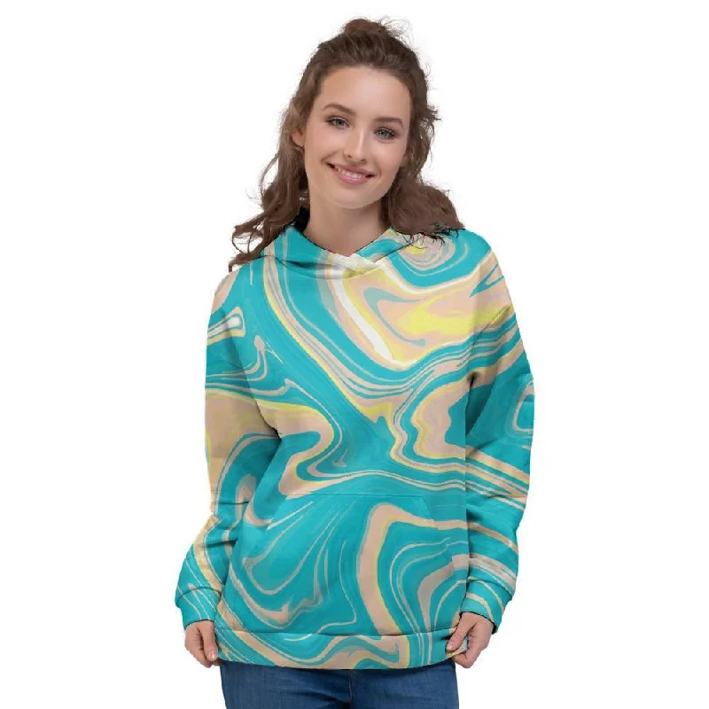 Today’s Deal Abstract Green Marble Women's Hoodie