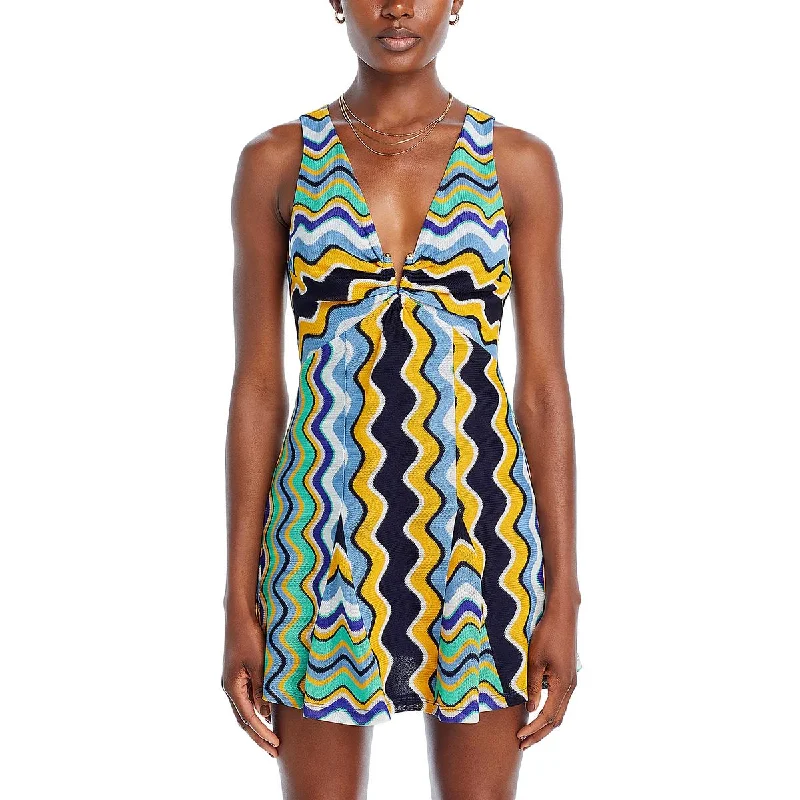 Clearance Items textured dressRamy Brook Womens Lyra Wavy Mini Midi Dress