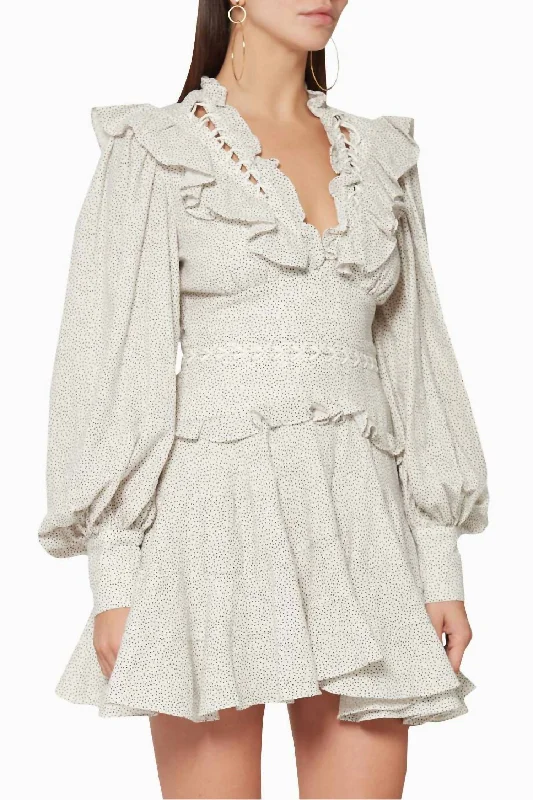 Hot Deal comfy dressWickham Frilled Dress In Eggshell
