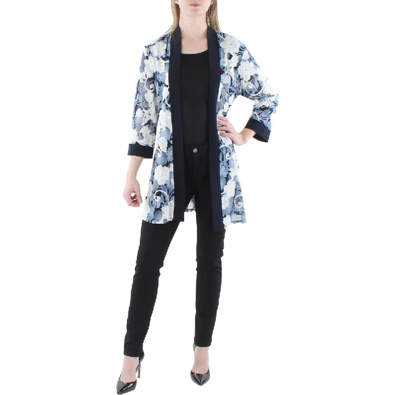 Price Break minimalist jacketWomens Printed Cardigan Duster Blazer