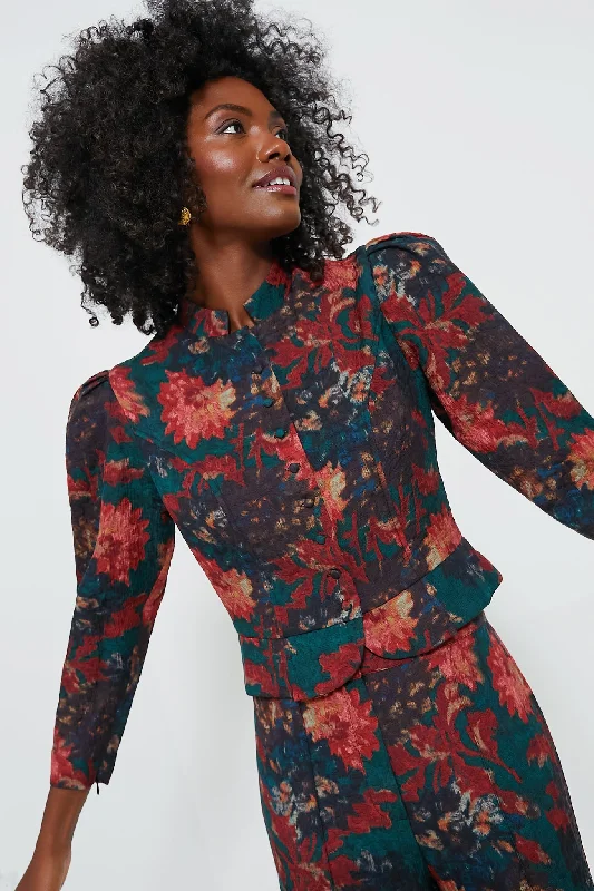 Lowest Prices tailored jacketPersimmon Floral Jacquard Mirabelle Jacket