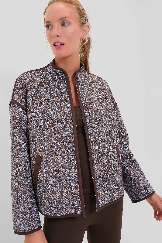 Seasonal Clearance functional puffer jacketReversible Brown Quilted Celeste Jacket