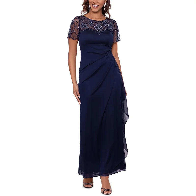 Price Slash off-the-shoulder dressXscape Womens Embellished Maxi Evening Dress