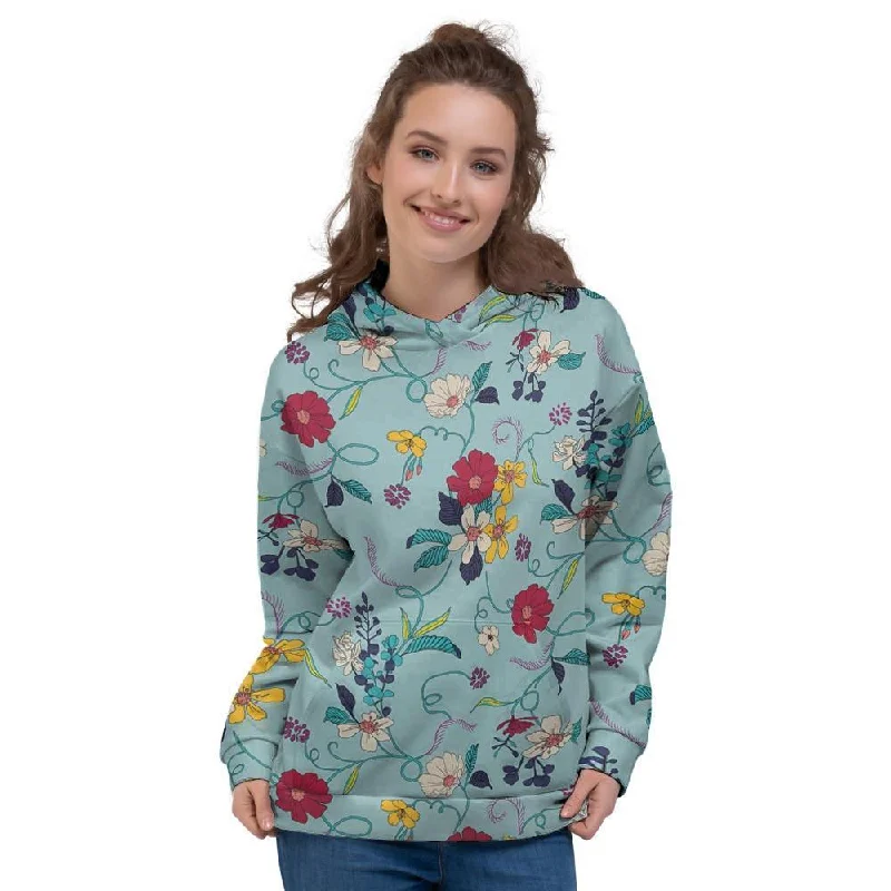 Warehouse Sale Floral Flower Print Women's Hoodie