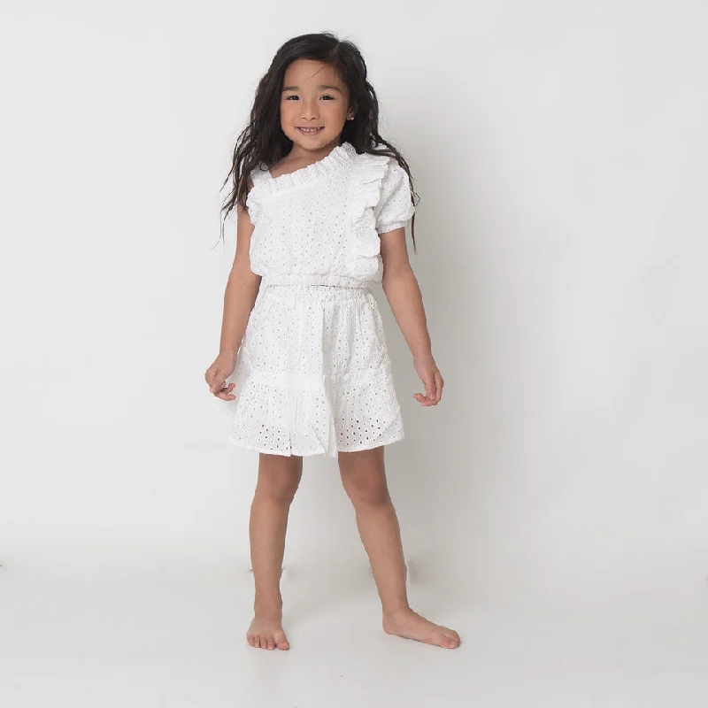 Exclusive Savings pleated maxi dressWhite Eyelet Resort Wear Set