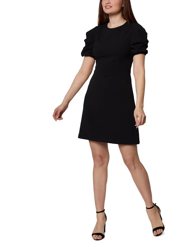 Price Break fitted bodycon dressPetites Womens Puff Sleeve Short Mini Dress