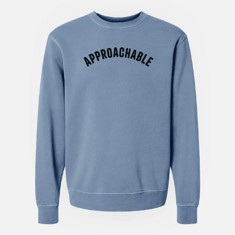 Super Sale retro sports hoodieApproachable - Articulate Collection - Unisex Pigment Dyed Crew Sweatshirt