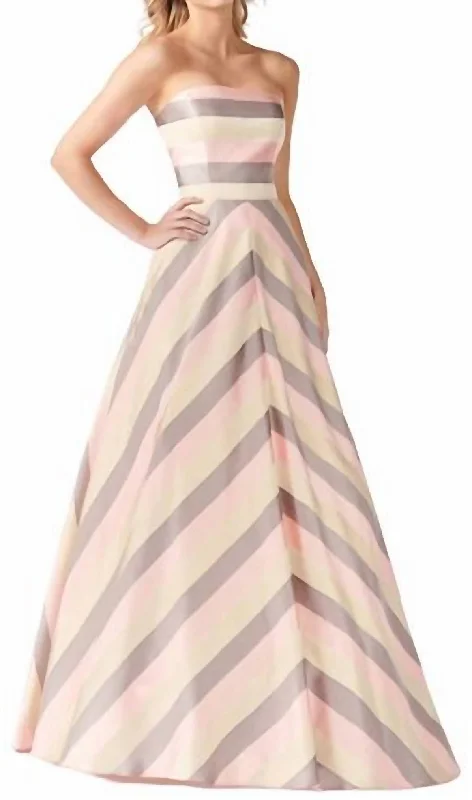Savings Bonanza modern dressStrapless Satin Ballgown In Pink Multi