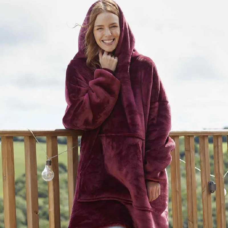Flash Sale trendy zip-up hoodiePersonalised Sherpa Oversized Hoodie Blanket