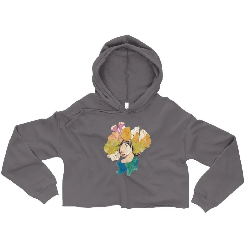 Massive Deals AUTUMN LEAVES Women's Crop Hoodie