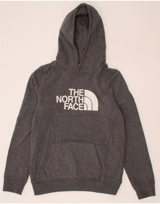 Today’s Deal THE NORTH FACE Boys Graphic Hoodie Jumper 14-15 Years XL Grey Cotton