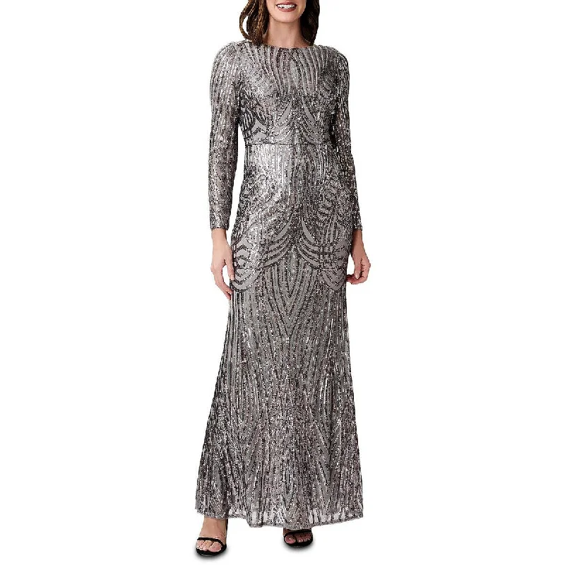 Hurry In lace-up dressAdrianna Papell Womens Embellished Mermaid Evening Dress