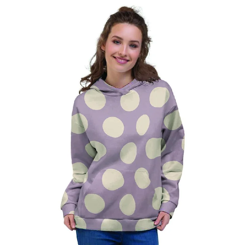 Special Offer Chocolate Brown Polka Dot Women's Hoodie