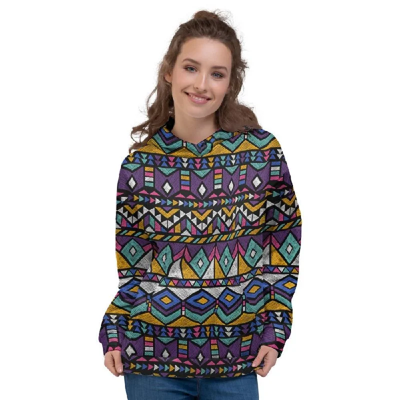 Price Meltdown Ethic Aztec Geometric Art Print Women's Hoodie