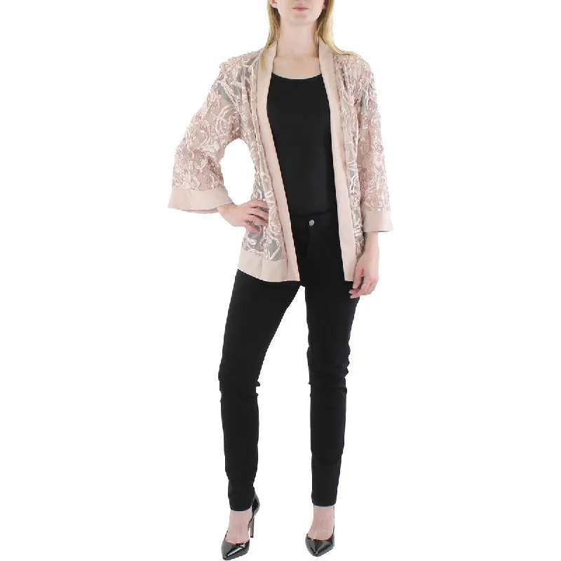 Savings Bonanza high-quality jacketPlus Womens Mesh Soutache Duster Blazer