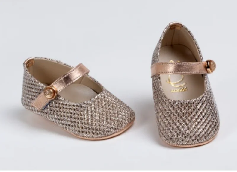 Today’s Deal flowy dressEver Kid Rose Gold Mesh Crib Bootie