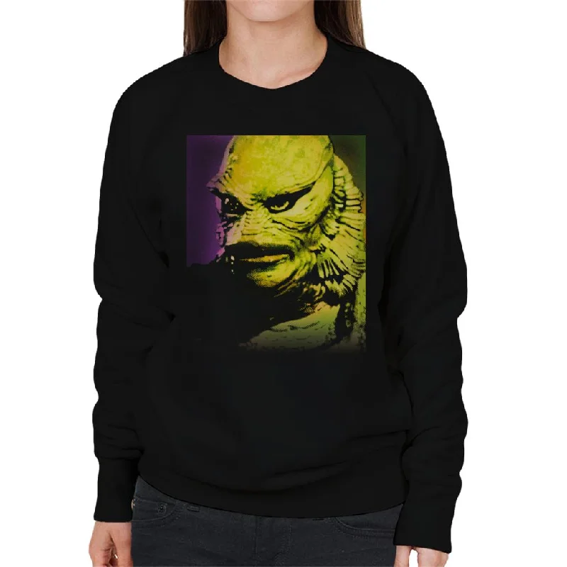 Must-Have Deals oversized sports sweatshirtThe Creature From The Black Lagoon Head Women's Sweatshirt