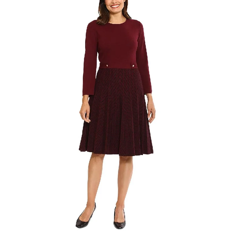Special Price backless dressLondon Times Womens Pleated Knee Length Sweaterdress