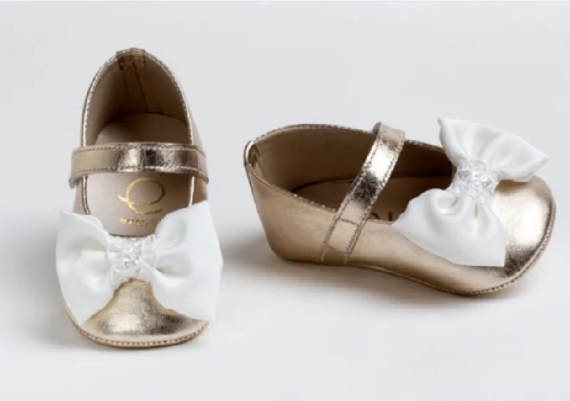 Steals and Deals trendy wrap dressEver Kid Gold Ballet Flat